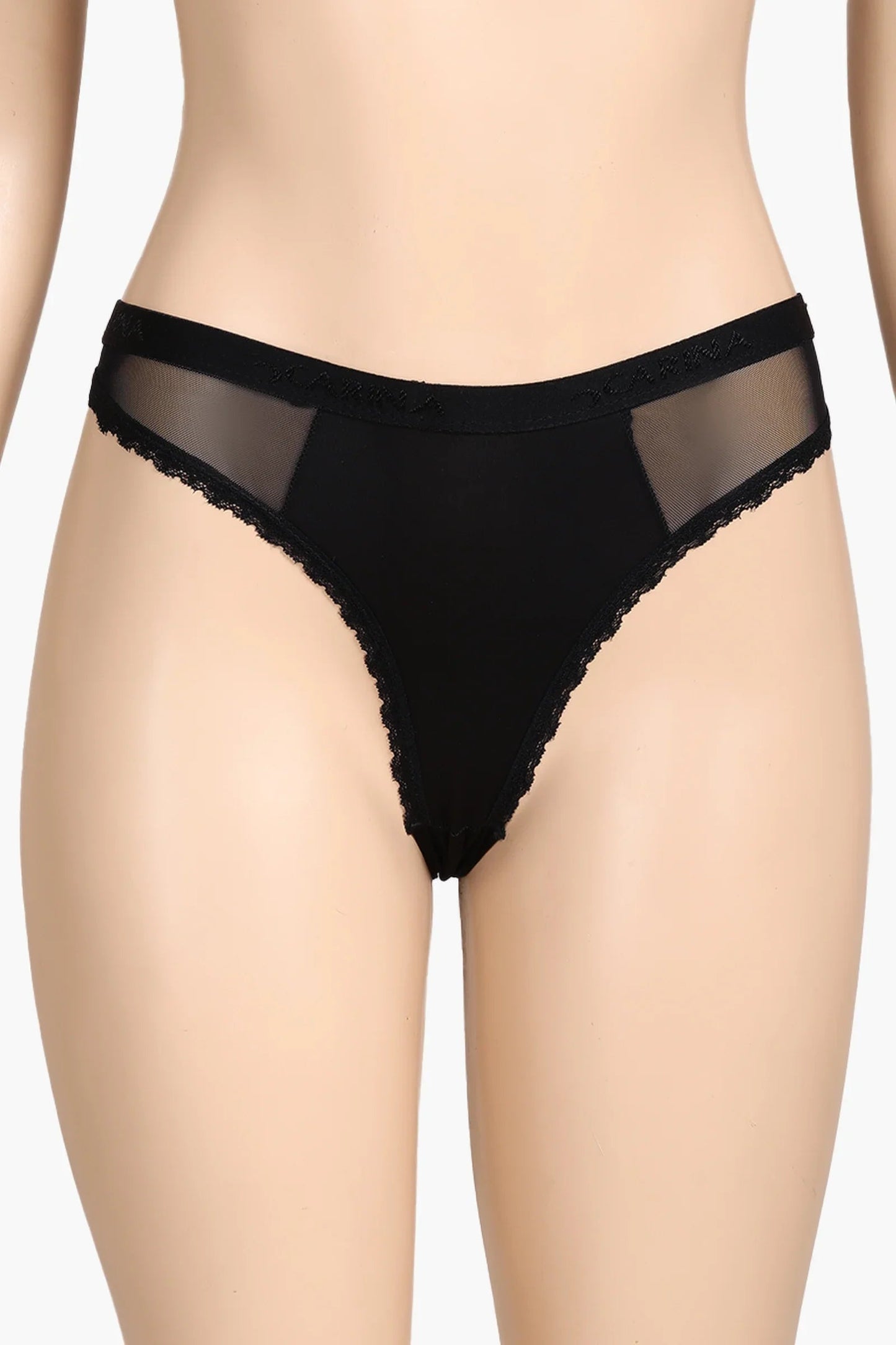 سروال داخلي بتفاصيل شبكية شفافة