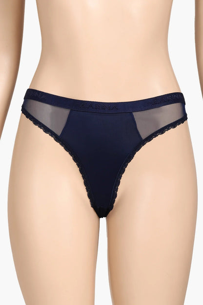 سروال داخلي بتفاصيل شبكية شفافة