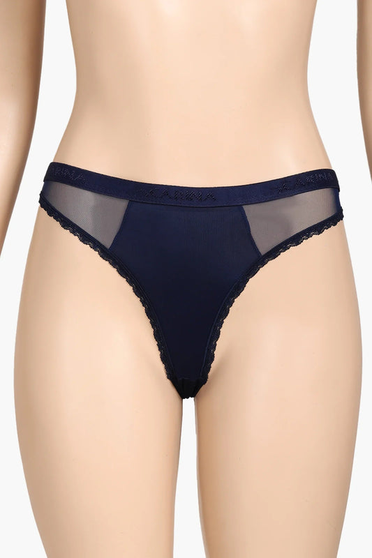 سروال داخلي بتفاصيل شبكية شفافة