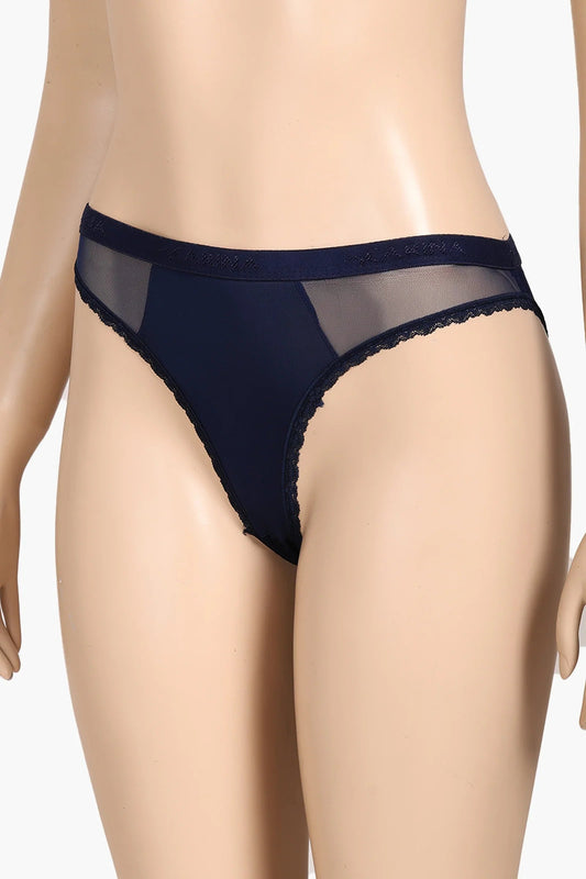 سروال داخلي بتفاصيل شبكية شفافة