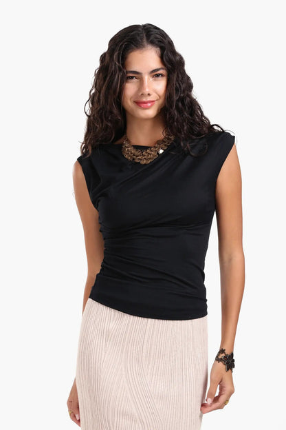 Boat Neck Slim Fit Top