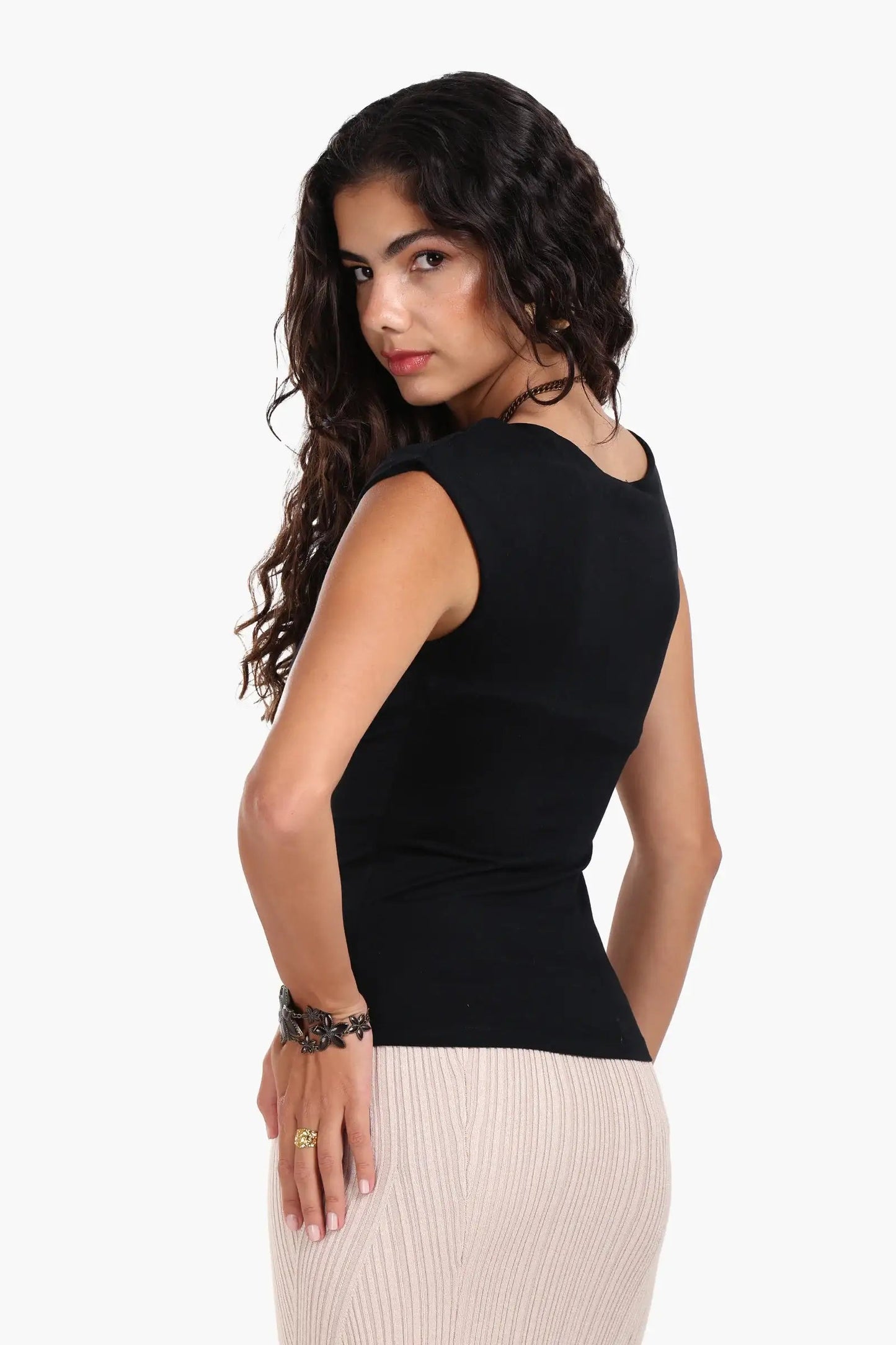 Boat Neck Slim Fit Top