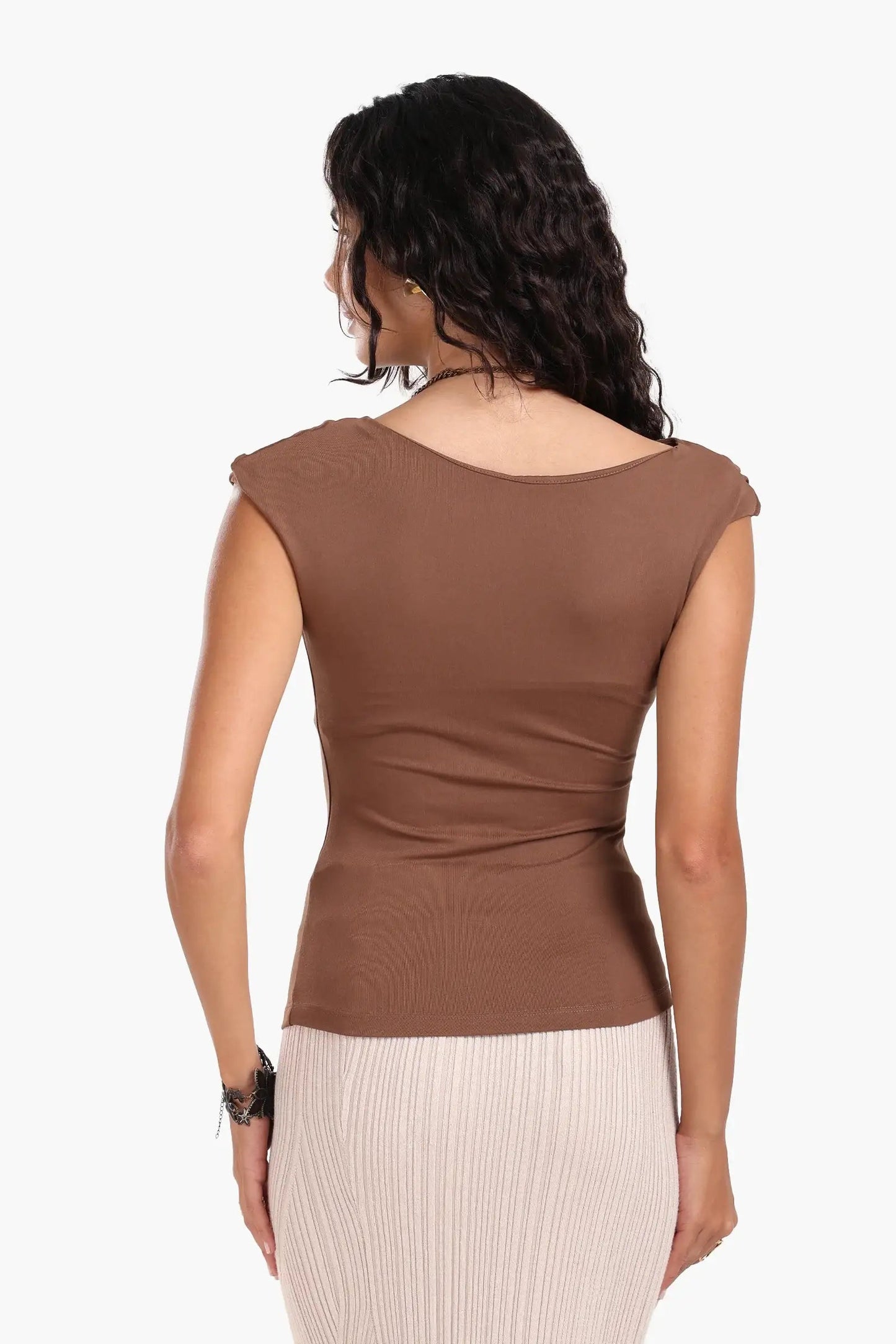 Boat Neck Slim Fit Top