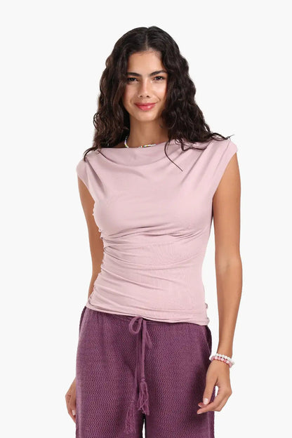 Boat Neck Slim Fit Top