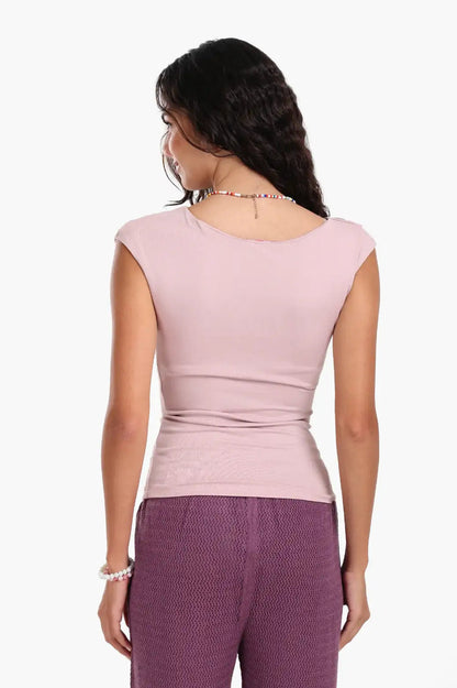 Boat Neck Slim Fit Top