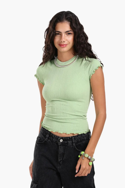 Seamless Ribbed Slim Fit Top