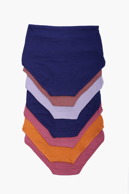 Pack of 7 Colored Full Brief Panties
