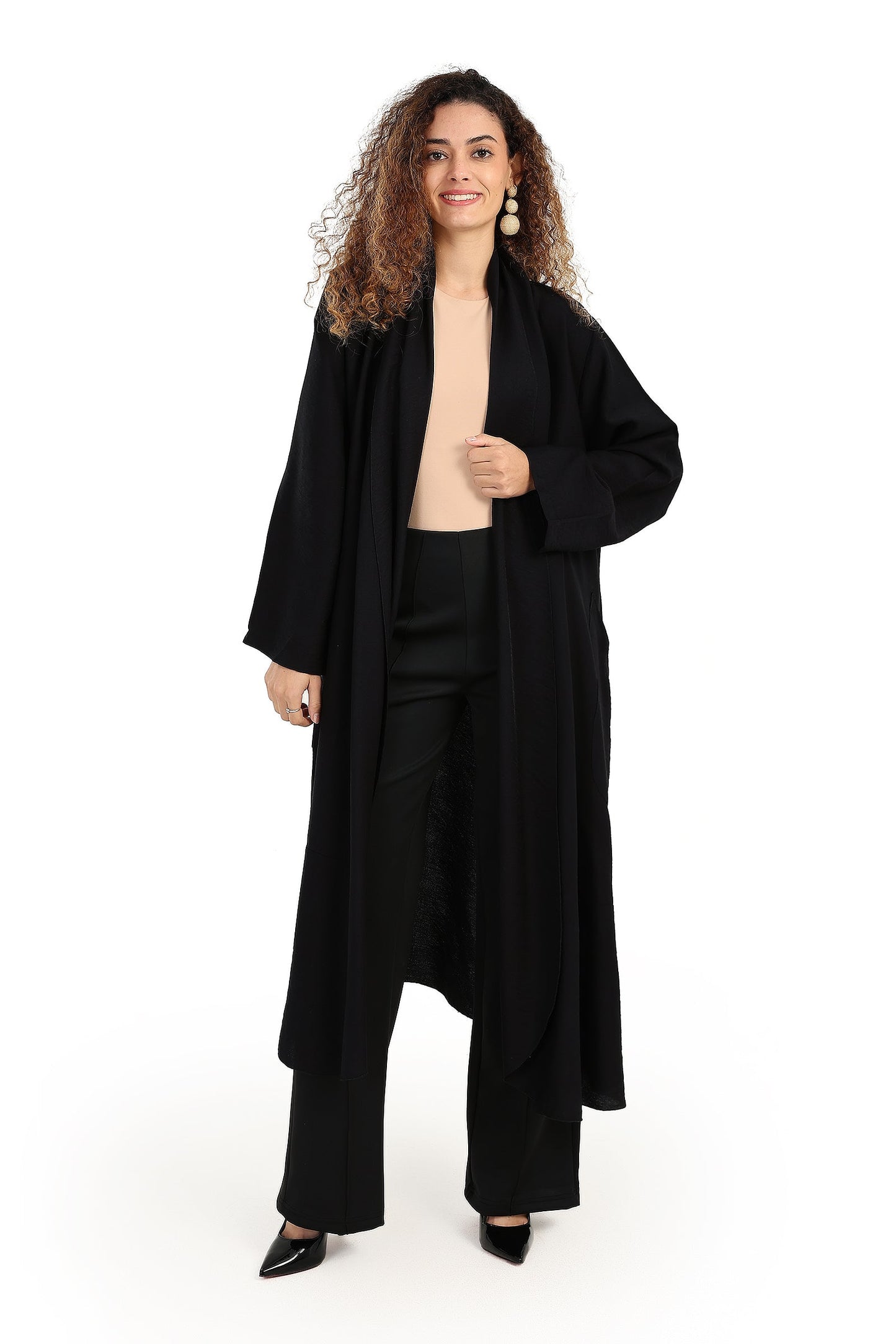 كارديجان مفتوح من الأمام كبير الحجم