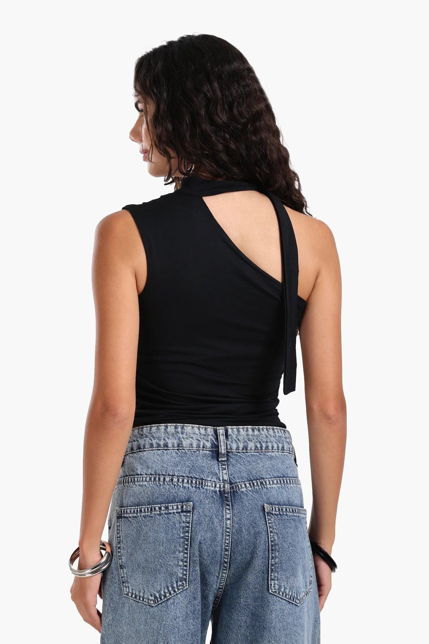 One Shoulder Ruched Top