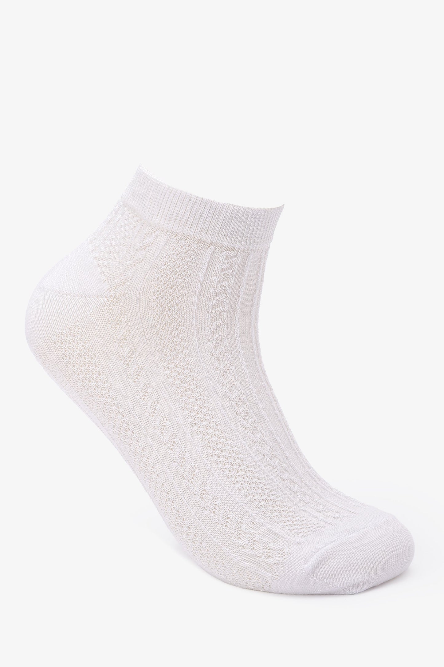 Textured Cotton Socks - 3 Pairs