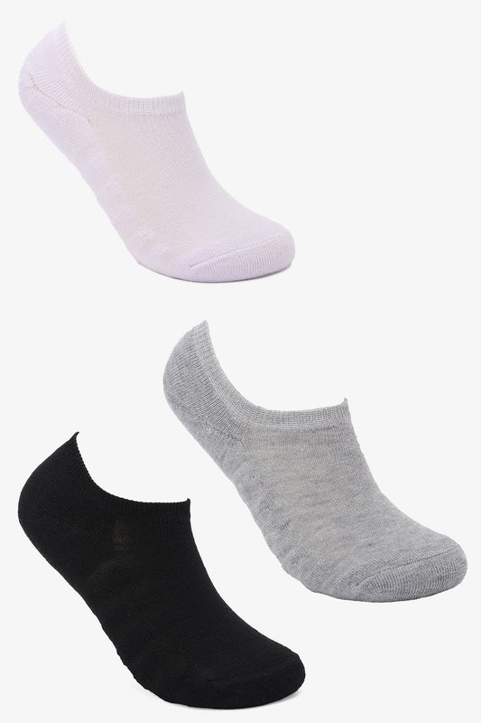 No Show Cotton Socks - 3 Pairs