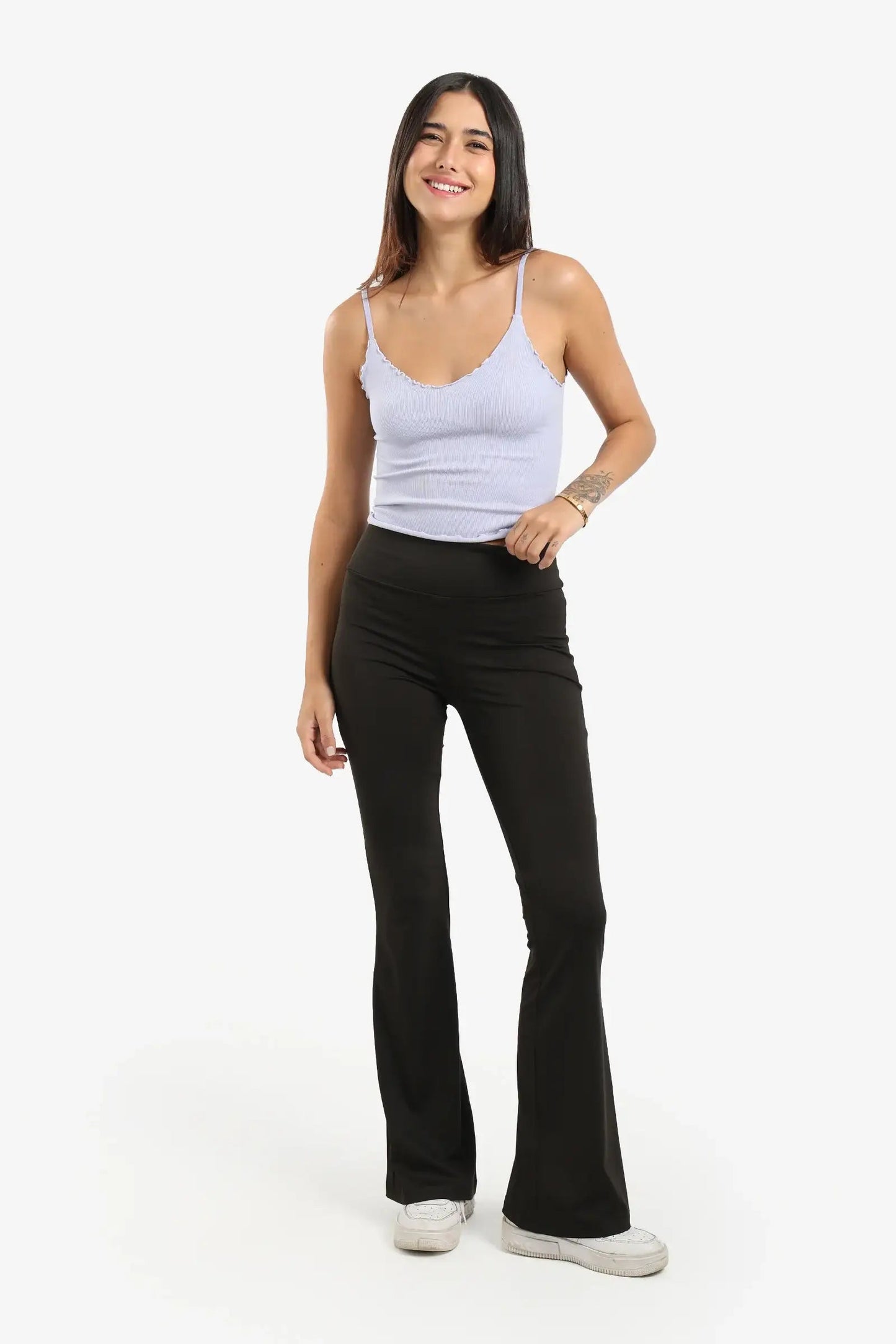 Plunge Ruffled Neck Top