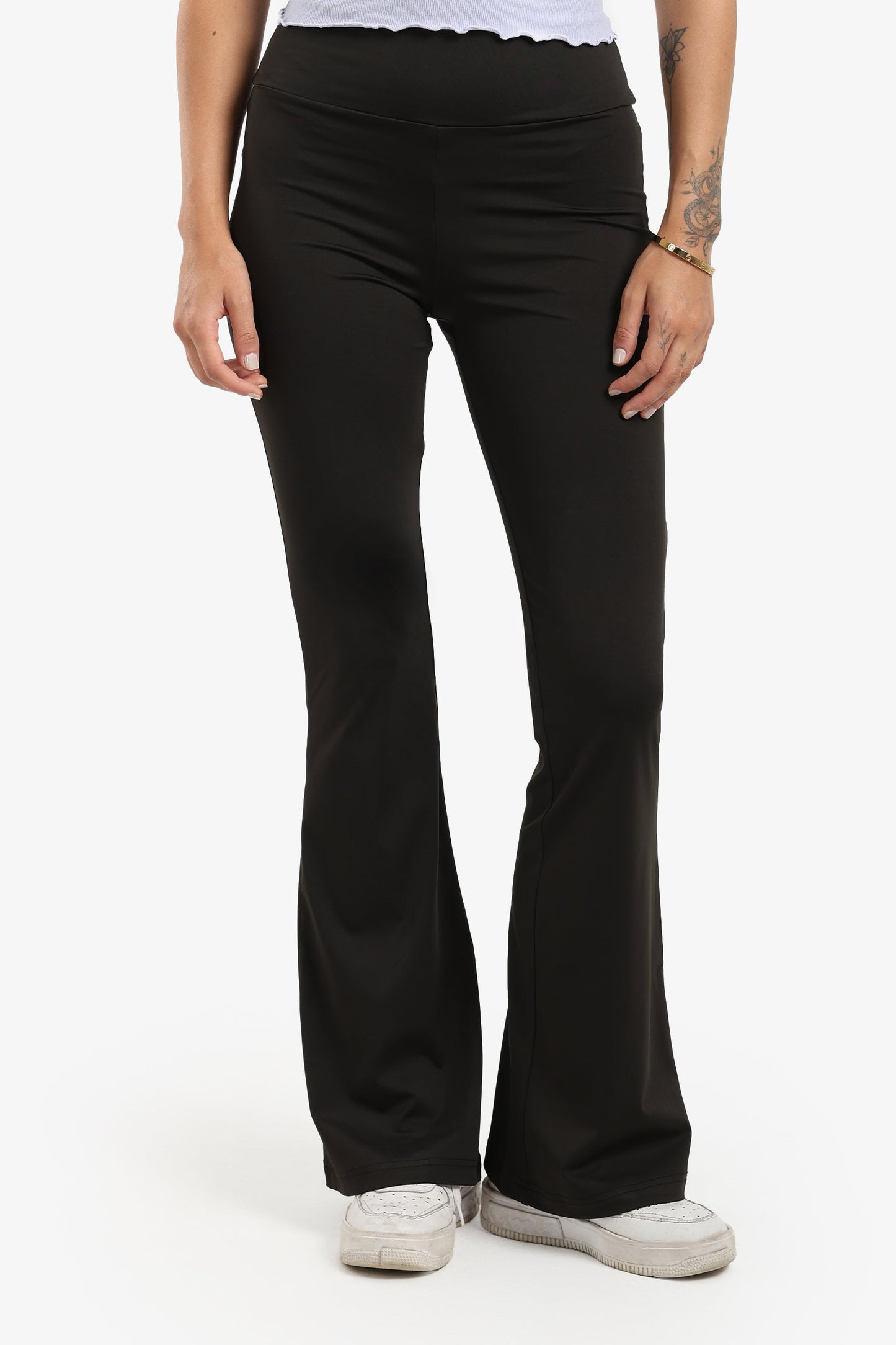 Black High Rise Flare Pants