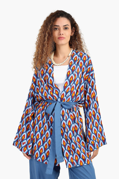 Peacock Pattern Kimono