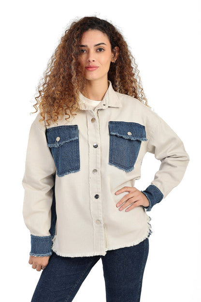 قميص من الجبردين والدنيم