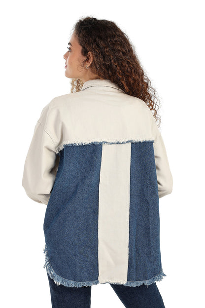 قميص من الجبردين والدنيم