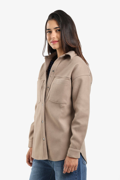 قميص خارجي من الصوف بأزرار