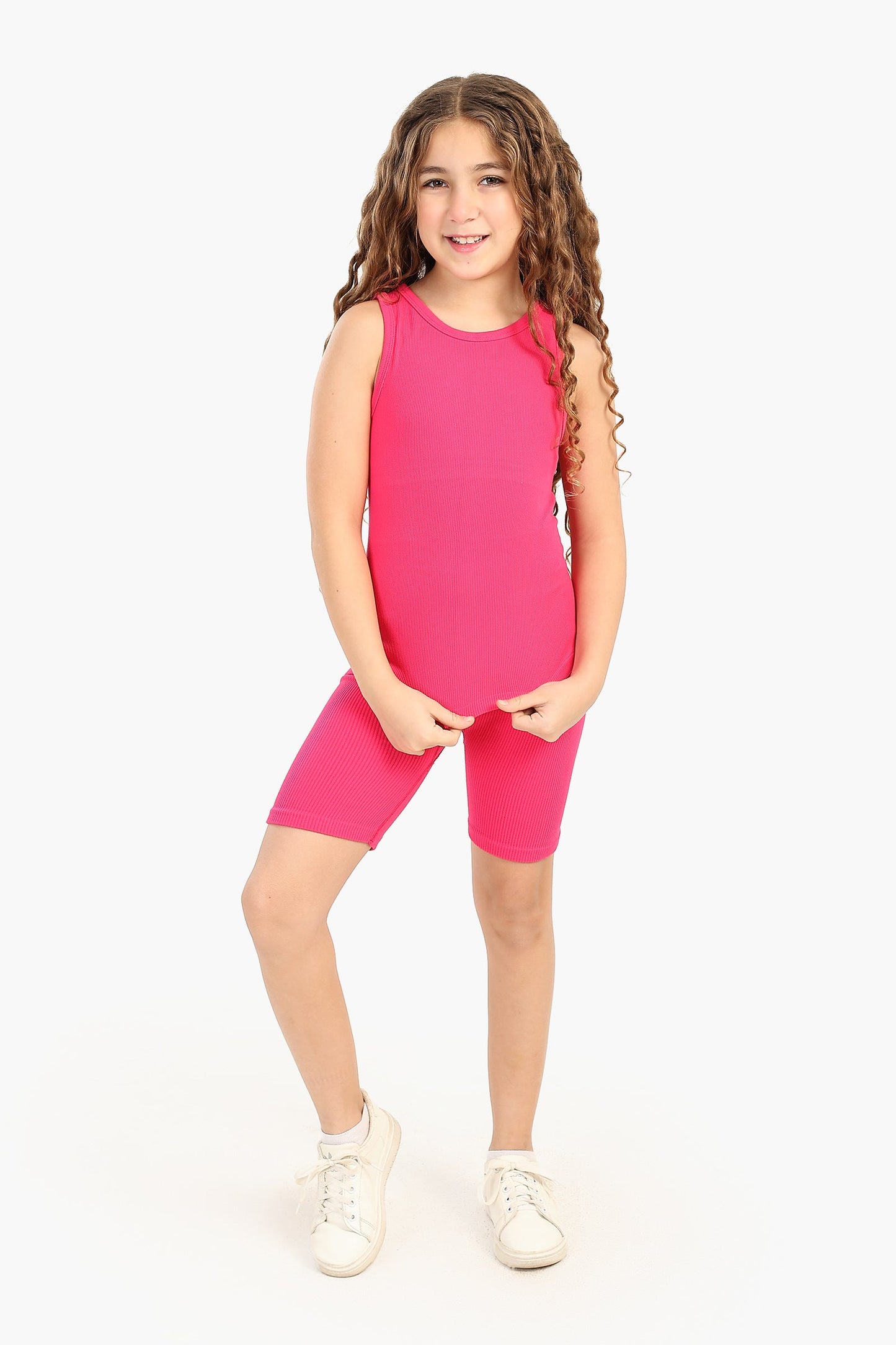 Ribbed Cycling Shorts for Girls