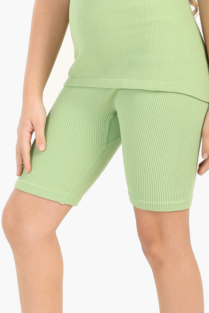 Ribbed Cycling Shorts for Girls