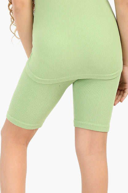 Ribbed Cycling Shorts for Girls