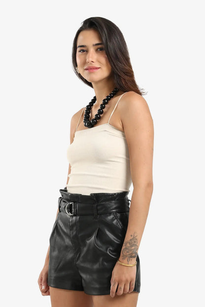 Ribbed Square Neck Top