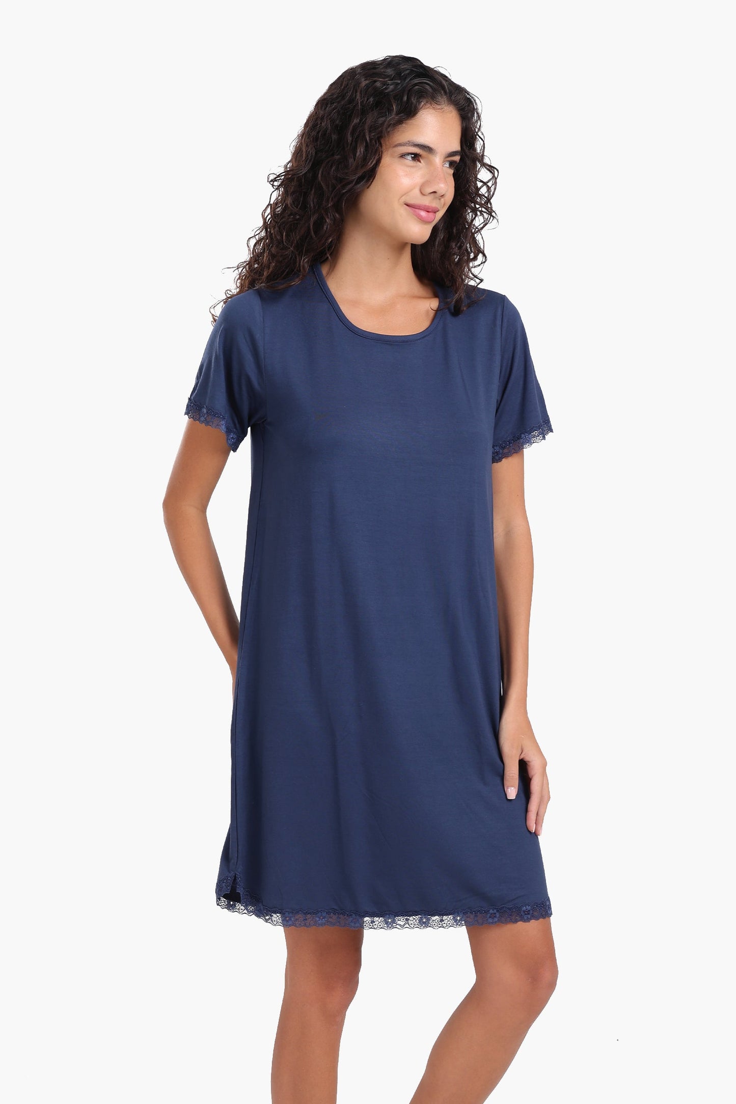 Lightweight Nightgown with Lace