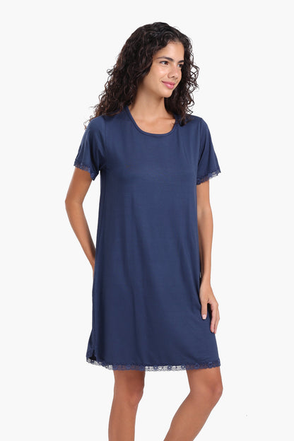 Lightweight Nightgown with Lace