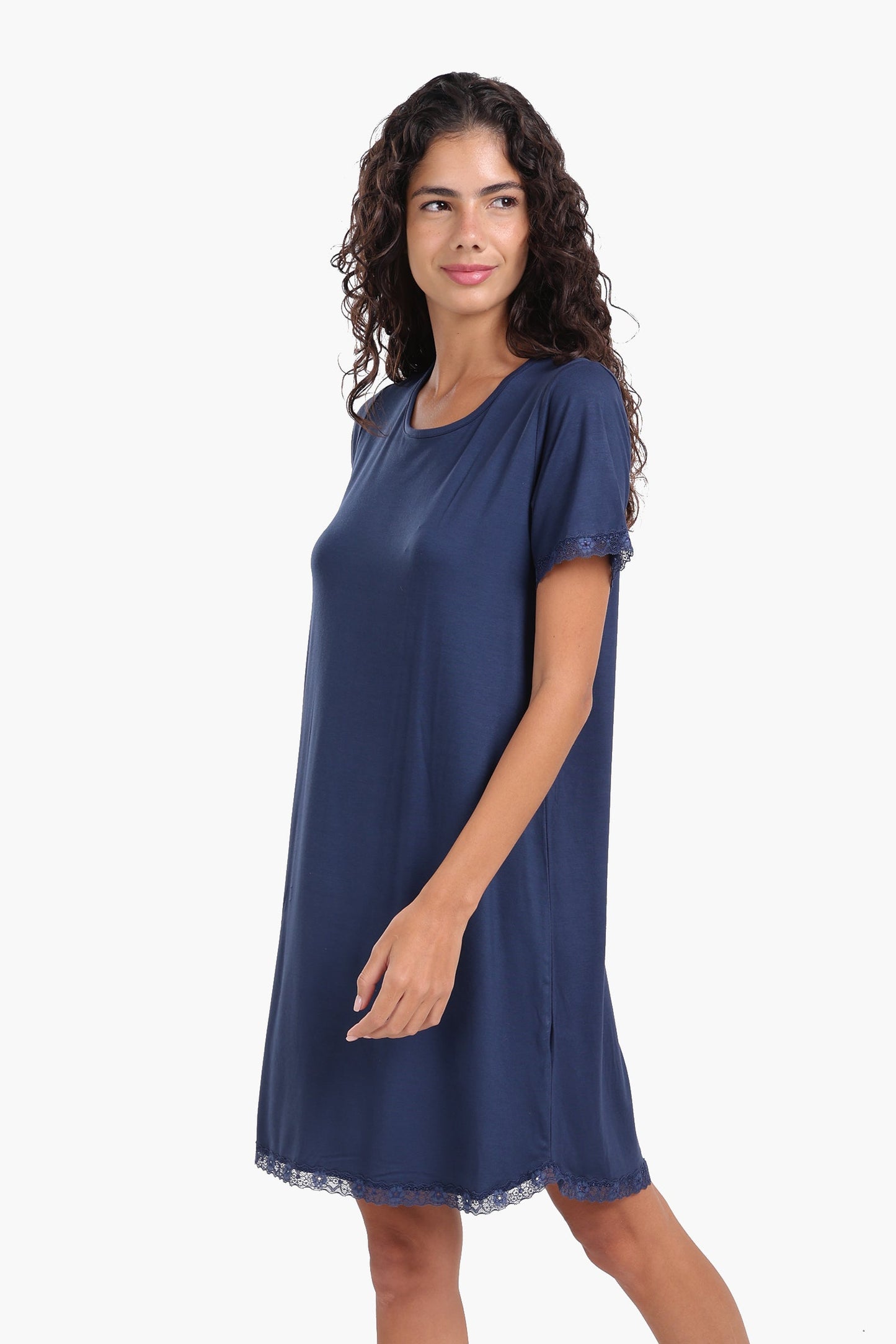 Lightweight Nightgown with Lace