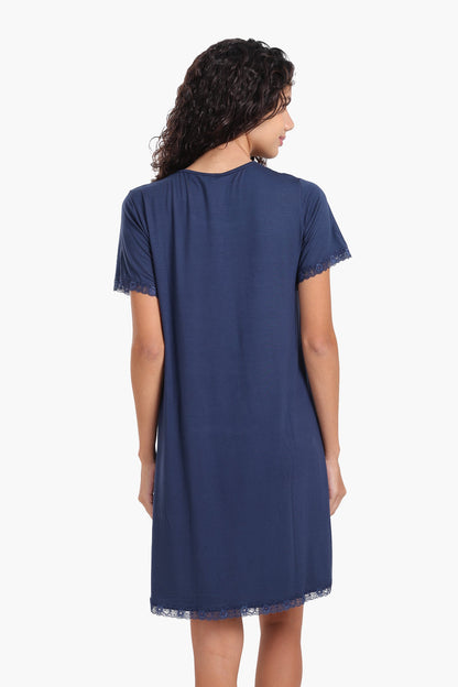 Lightweight Nightgown with Lace