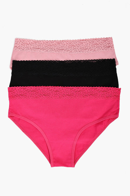 مجموعة من 3 سراويل داخلية من الفيسكوز