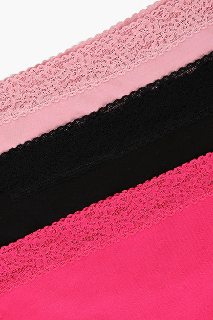 مجموعة من 3 سراويل داخلية من الفيسكوز