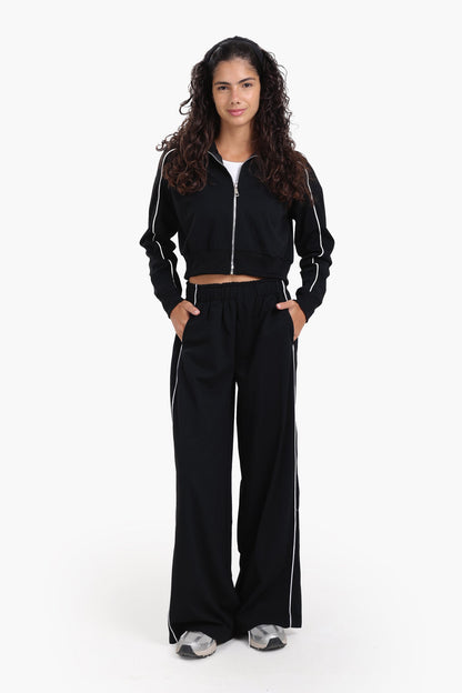 Side Stripes Black Lounge Pants