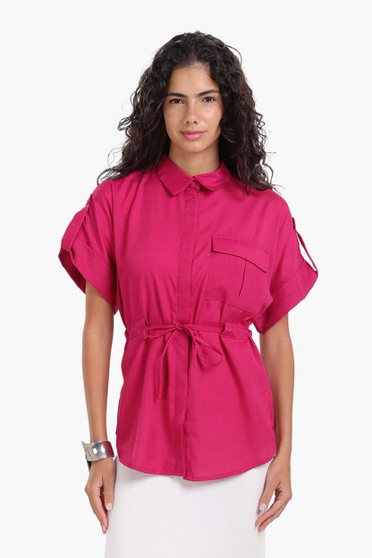 Lounge Shirt with Drawstring Waist