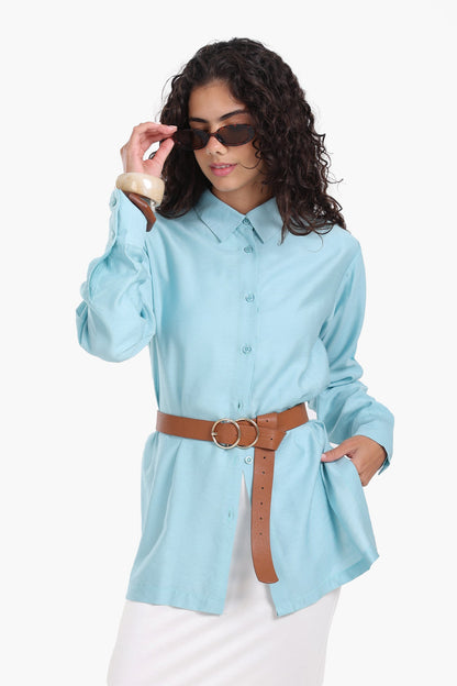 قميص فوال بأزرار للإغلاق