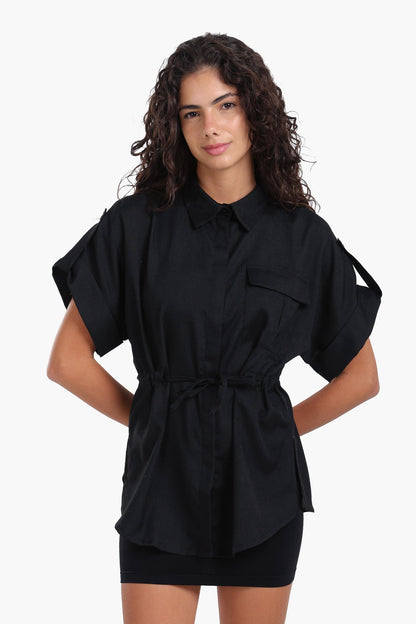 Lounge Shirt with Drawstring Waist