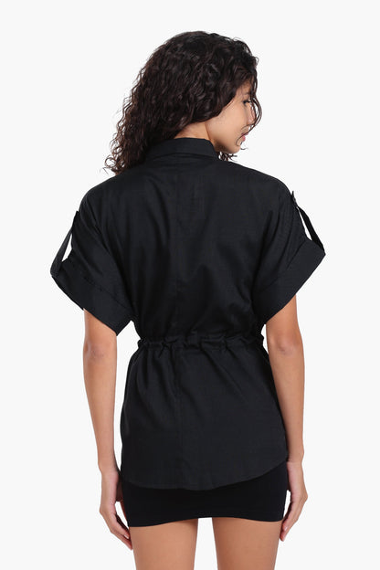 Lounge Shirt with Drawstring Waist