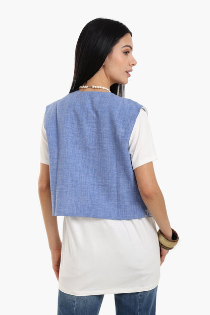 Printed Cropped Vest