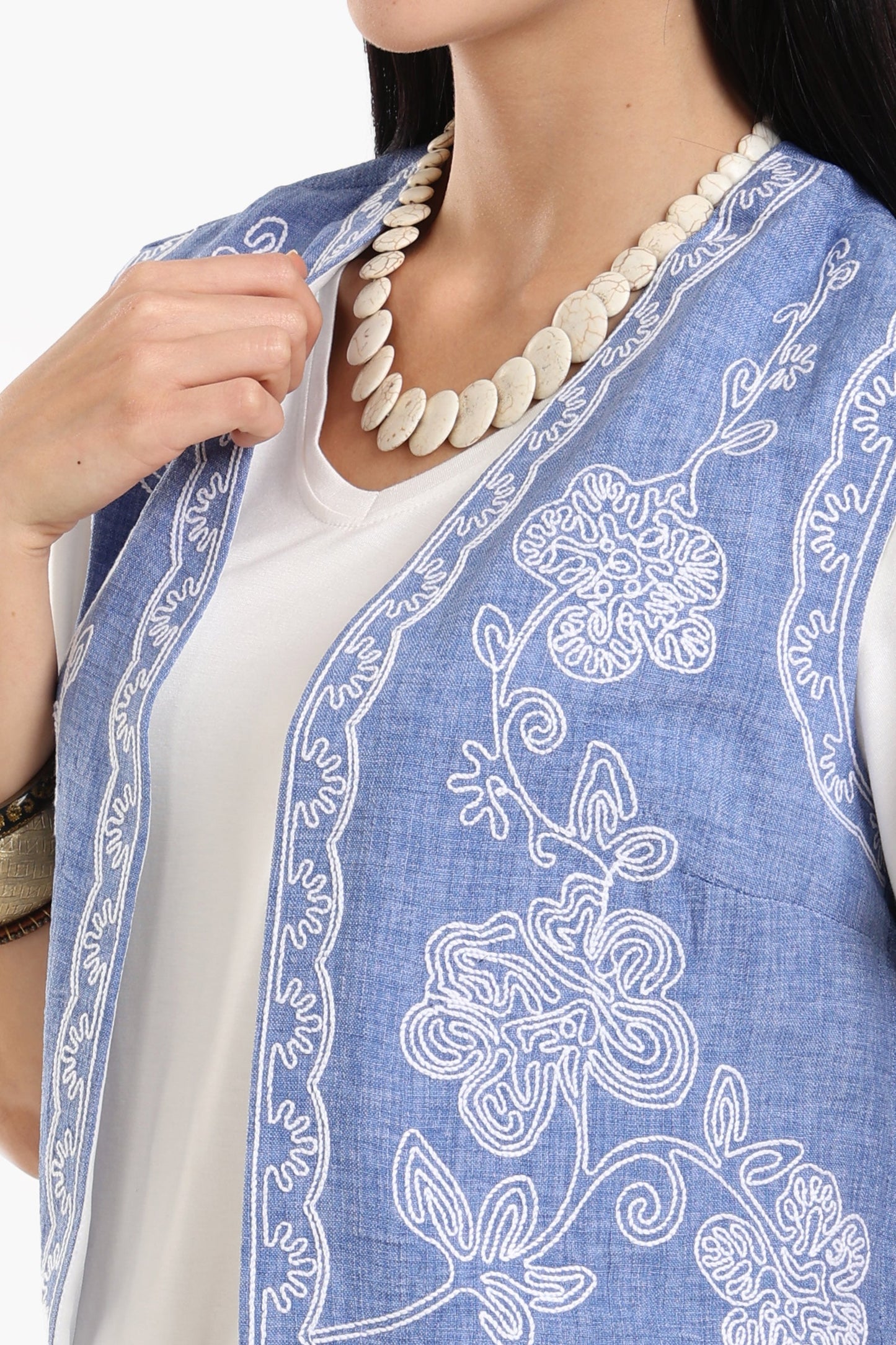 Printed Cropped Vest