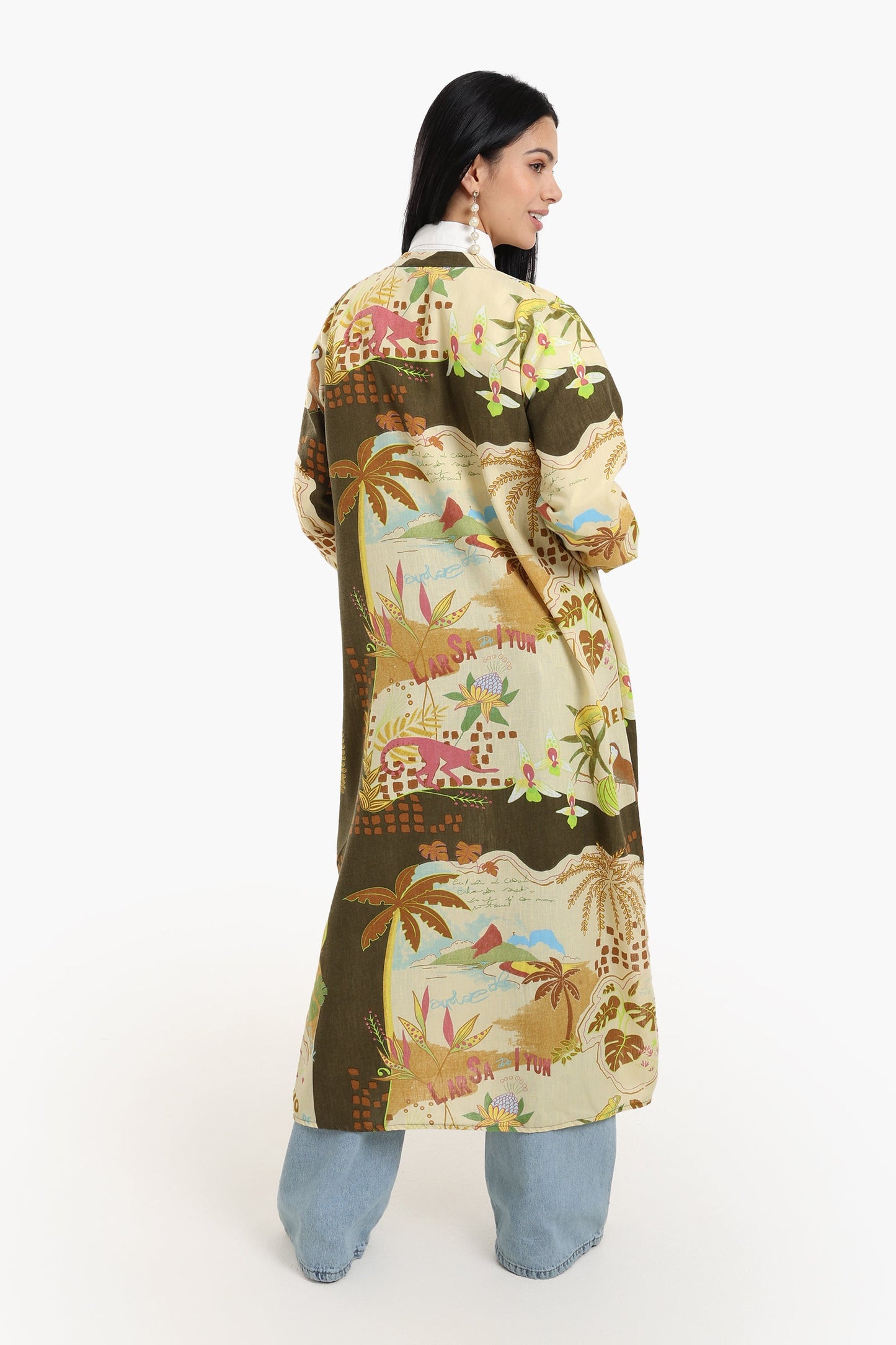 Mandarin Collar Shirt Dress