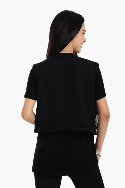 Printed Cropped Vest