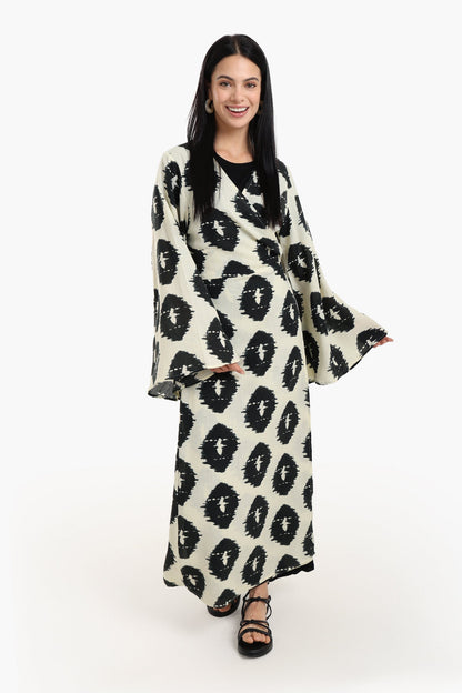 Wrap Up Printed Maxi Dress