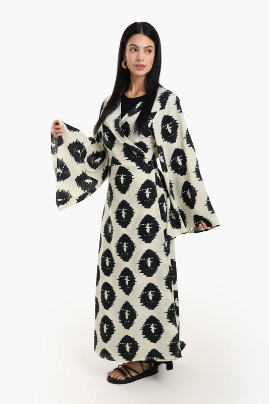 Wrap Up Printed Maxi Dress