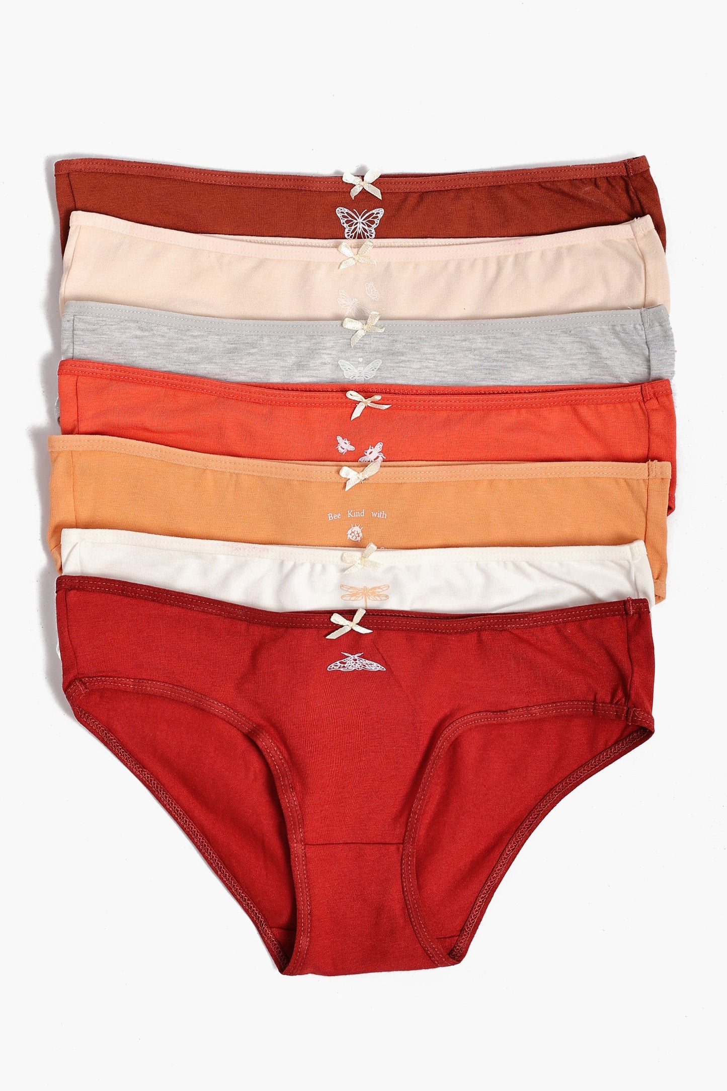مجموعة من 7 سراويل بيكيني ملونة