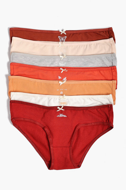 مجموعة من 7 سراويل بيكيني ملونة
