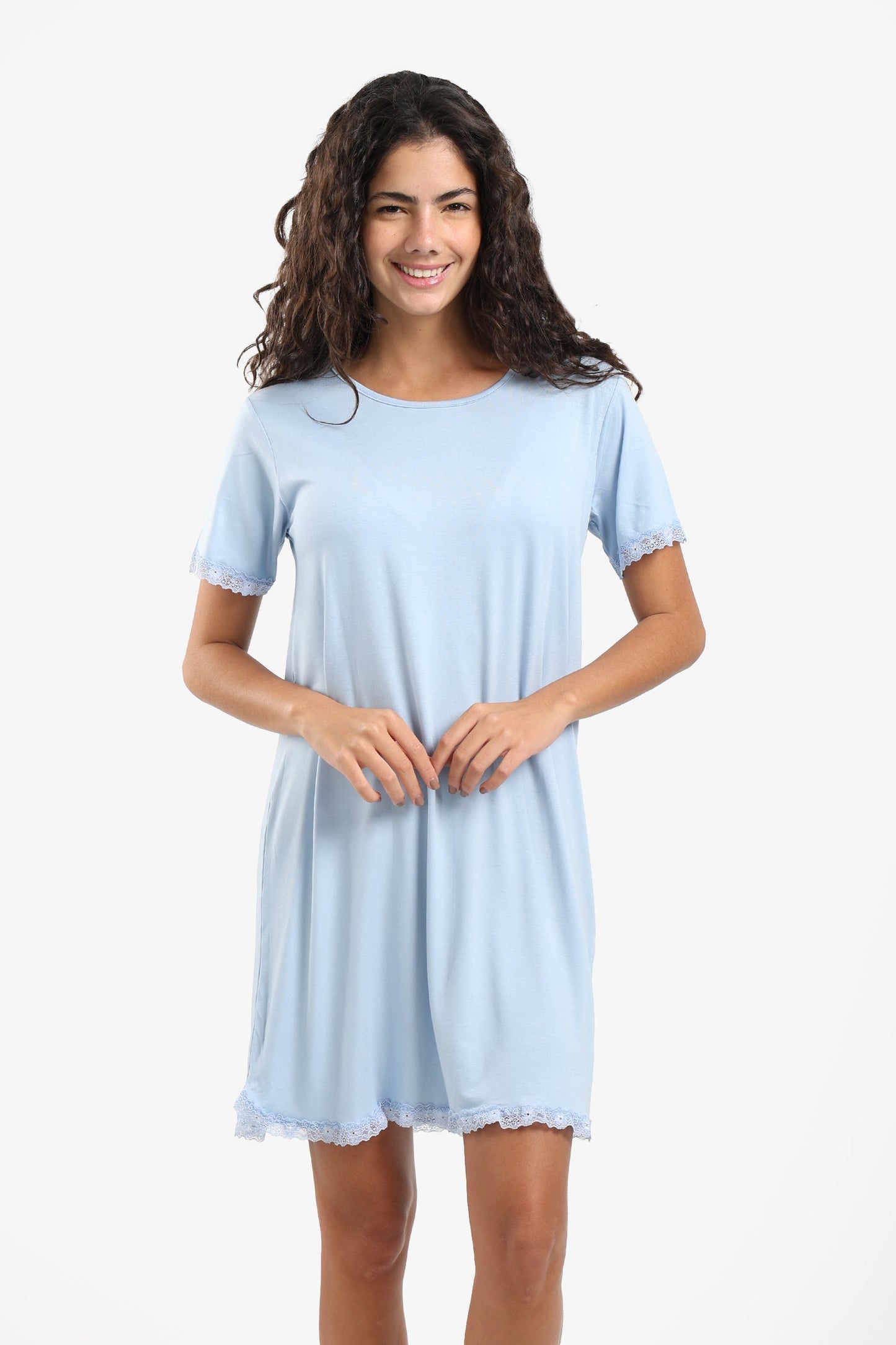 Lightweight Nightgown with Lace