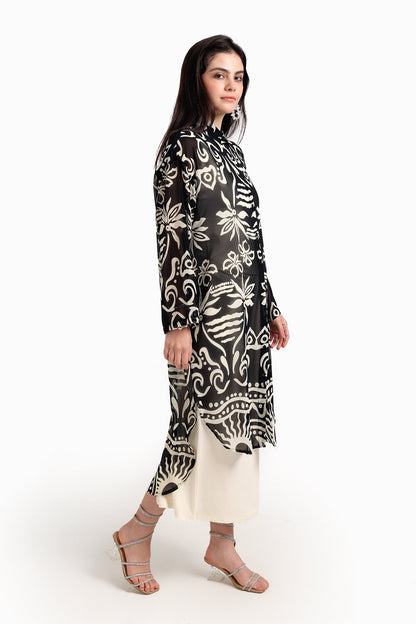 فستان ميدي مطبوع أنيق