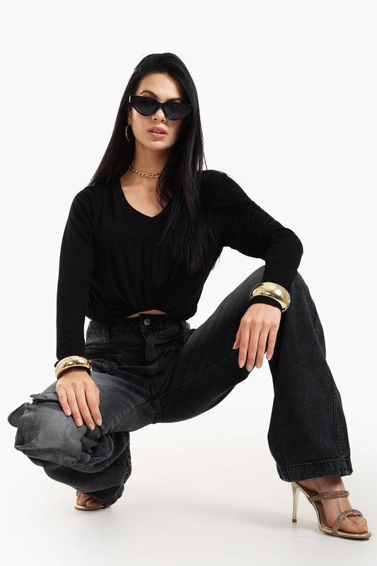 Long Sleeves Viscose Blouse