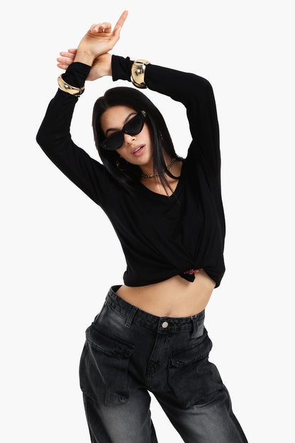 Long Sleeves Viscose Blouse