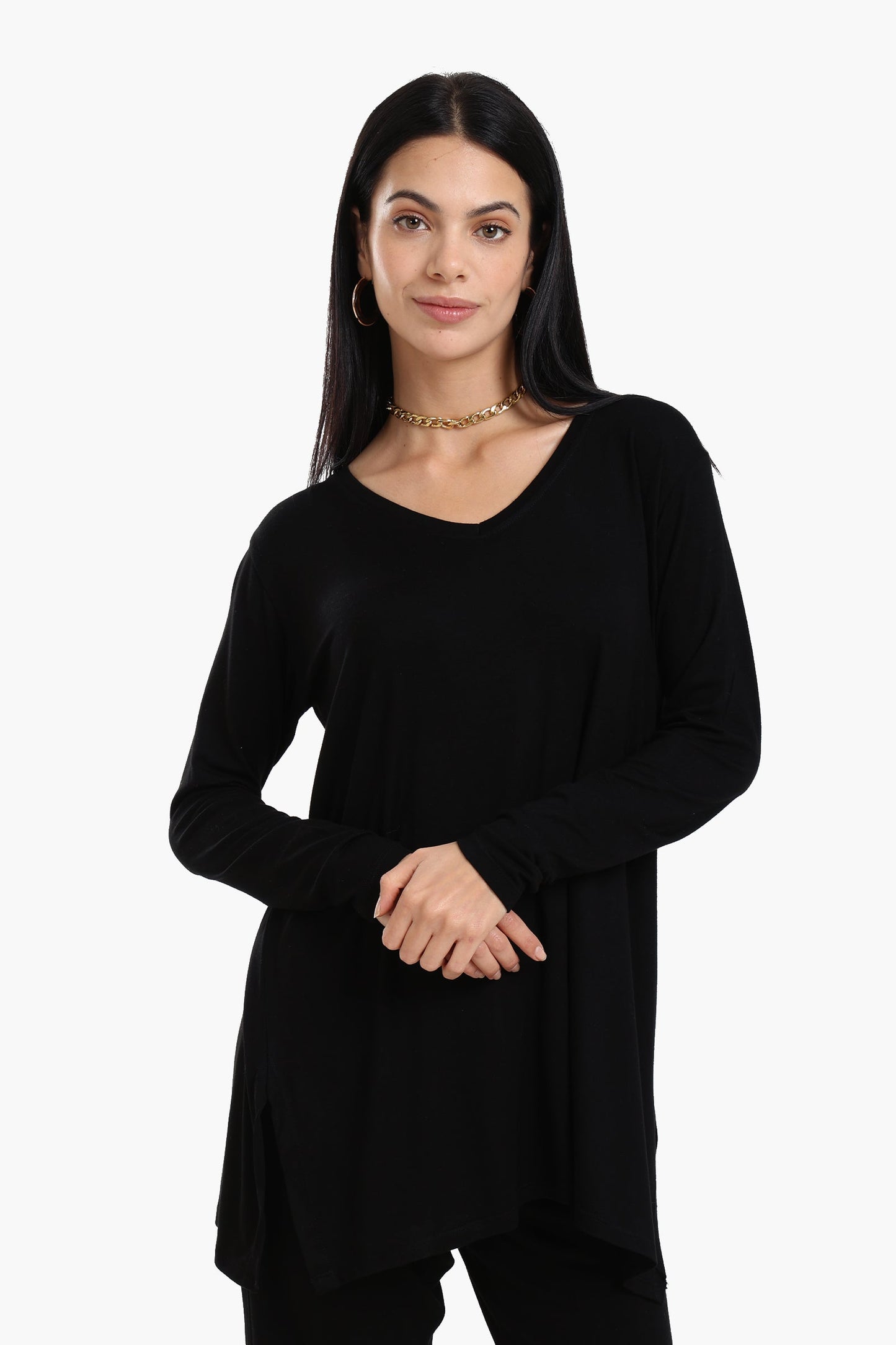 Long Sleeves Viscose Blouse