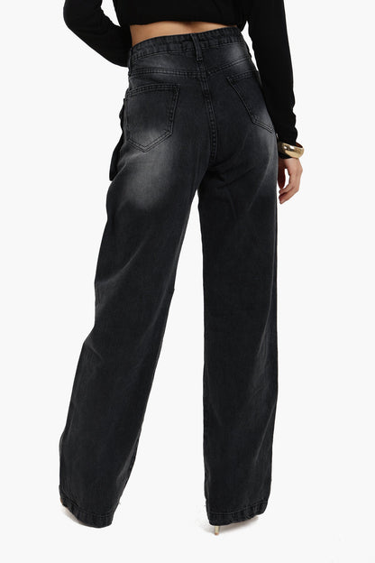 Washed Dark Grey Jeans